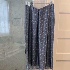 Vince Silk Floral Blue Women's Skirt NWT
